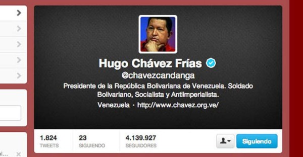 Reactivan cuenta de Hugo Chávez en Twitter
