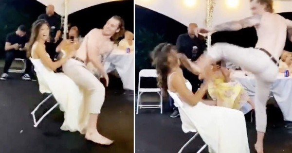 Video viral: Novio arruina su noche de bodas al patear en el rostro a su esposa