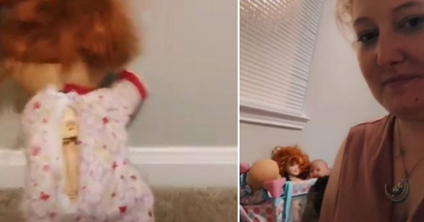 Video viral: mujer muestra aterradora muñeca que se mueve sola