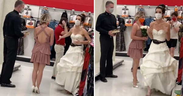 Video viral: mujer vestida de novia llega al trabajo de su novio y le exige que se casen