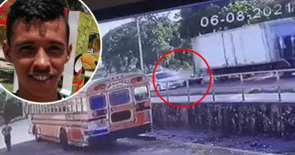 Video: Motociclista muere al impactar contra un camión en La Ceiba