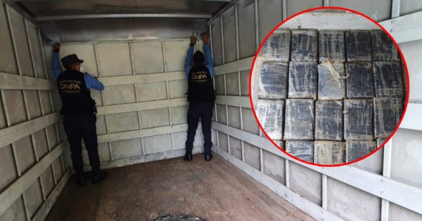Hallan 178 kilos de supuesta cocaína ocultos en un camión