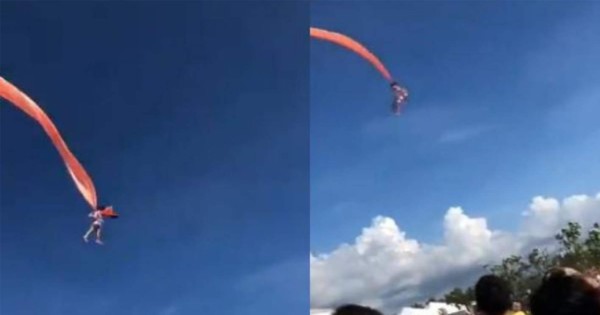 Video viral: niña sale por los aires mientras hacía volar su cometa