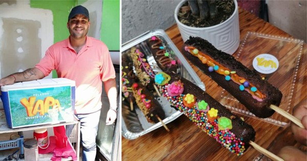 Emprendedor vende los chocobananos 'más locos' de San Pedro Sula