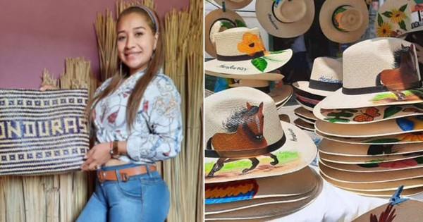 'La Copaneca': hondureña emprende con negocio de artesanías de junco