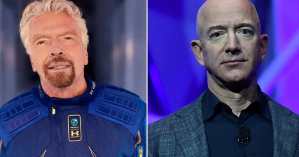 Bezos dice que el vuelo de Branson no tiene la altitud suficiente para ser espacial