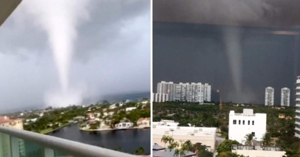 Video viral: tromba marina se vuelve tornado y causa destrozos en Florida