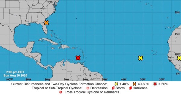 Meteorólogos vigilan tres sistemas de baja presión en el Atlántico