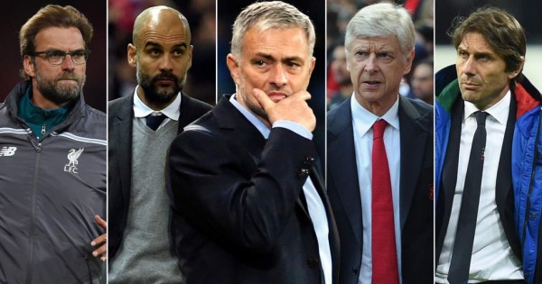 Mourinho, Guardiola, Conte, Klopp y Wenger: constelación de técnicos