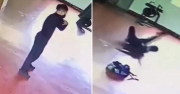 Video viral: Hombre es arrastrado por 'fantasma' en gimnasio a plena luz del día