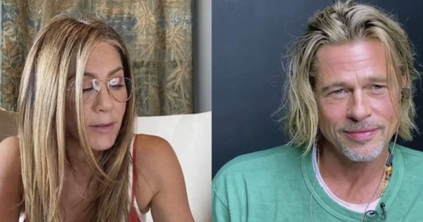 Video del reencuentro virtual entre Jennifer Aniston y Brad Pitt