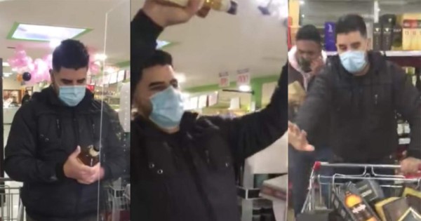 Video viral: ganó un 'minuto feliz' en supermercado y se llevó todo el alcohol