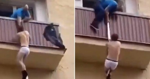 Video viral: amante es descubierto y escapa al estilo 'Misión Imposible'