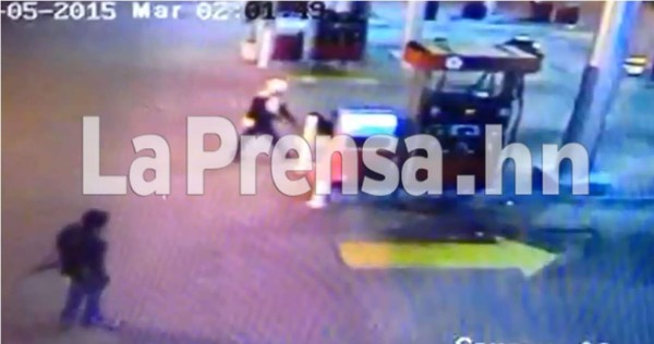 Video capta el asalto a una gasolinera en Tegucigalpa