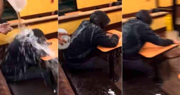 Lamentable: Un empleado es despedido por arrojar agua a indigente