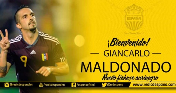 Real España ficha al venezolano Giancarlo Maldonado