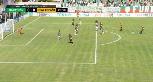¡Escándalo! El gol de Ramiro Rocca mal invalidado al Real España ante Marathón