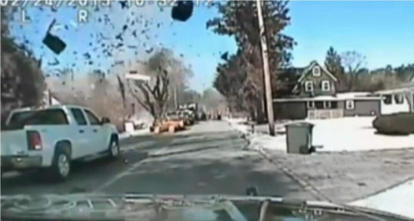 La vivienda quedó totalmente desintegrada. Foto YouTube