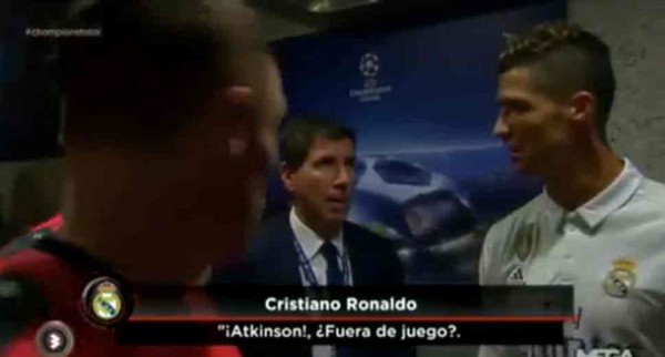 Descubren conversación de Cristiano Ronaldo con el árbitro del derbi