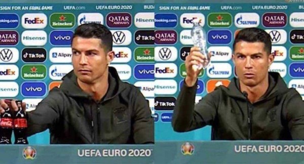 Empresa de refrescos le responde a Cristiano Ronaldo tras el polémico gesto del portugués