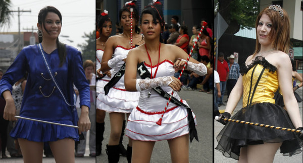 Las palillonas, las reinas de los desfiles patrios en Honduras