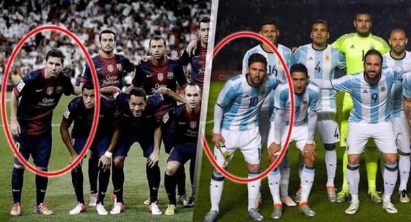 La sorprendente razón por la que Messi se coloca igual en todas las fotos posadas