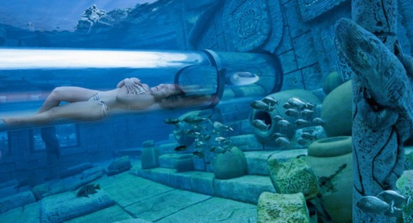 Los visitantes disfrutan de una experiencia única en sus piscinas.