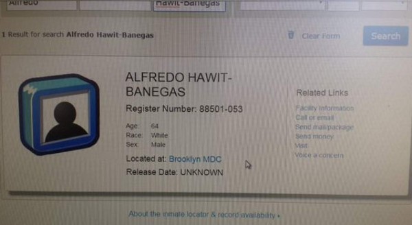 Hawit, el preso número 88501-053 en la cárcel federal de Brooklyn