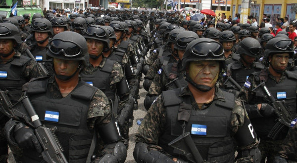 Militares de Honduras listos para enfrentar la delincuencia