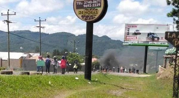 Desalojan manifestación violenta en Siguatepeque