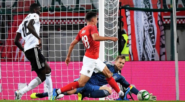 ¡Sorpresa! Alemania cae frente a Austria en el regreso de Neuer