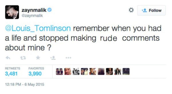La pelea de Zayn Malik y Louis Tomlinson