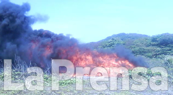Honduras: Queman la droga en Utila