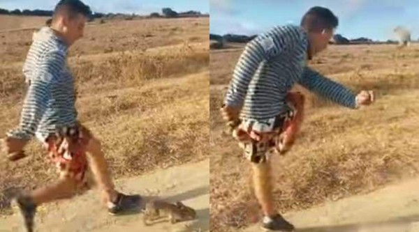 Joven patea a un conejo al grito de 'Cristiano Ronaldo'