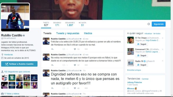 Rubilio: 'Dignidad señores, te meten 6 y pensás en autógrafo'