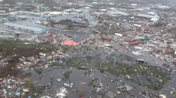 Devastación total se puede apreciar desde los aires. Crédito video: Brandon Clement / LSM