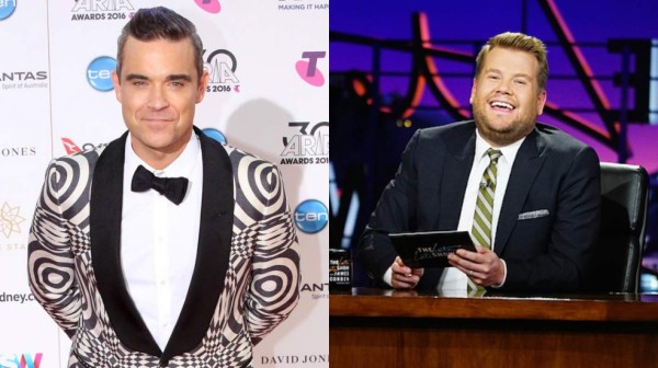 Robbie Williams es ignorado por James Corden
