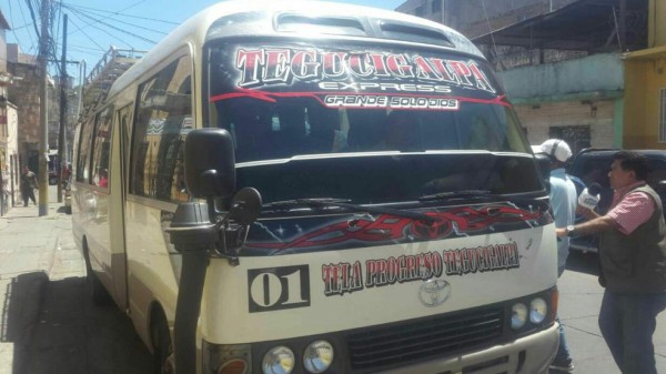 Tirotean bus lleno de pasajeros en Comayagüela