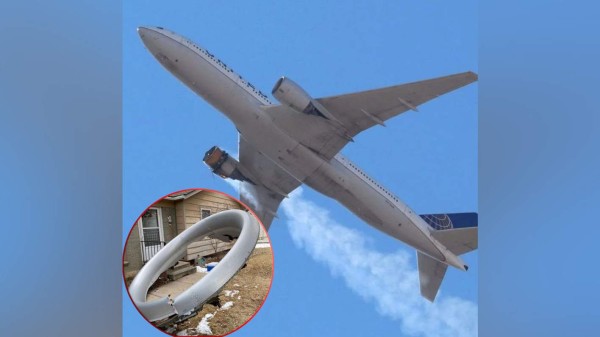 Caen escombros de avión de United Airlines en Denver, Estados Unidos, tras paso de vuelo