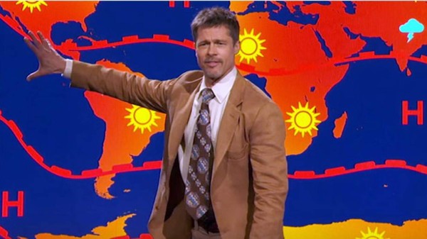 Brad Pitt ahora es pronosticador del clima