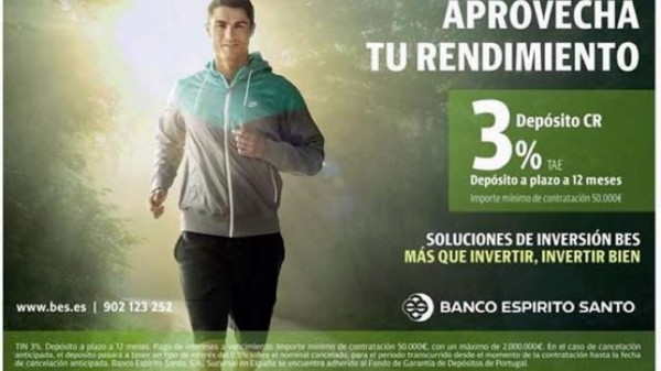 Imagen de Cristiano duplicó depósitos de banco en España