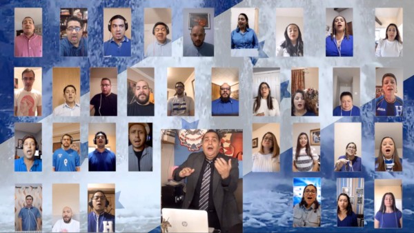 Exalumnos de la Victoriano López interpretan 'Al rumor de las selvas hondureñas”