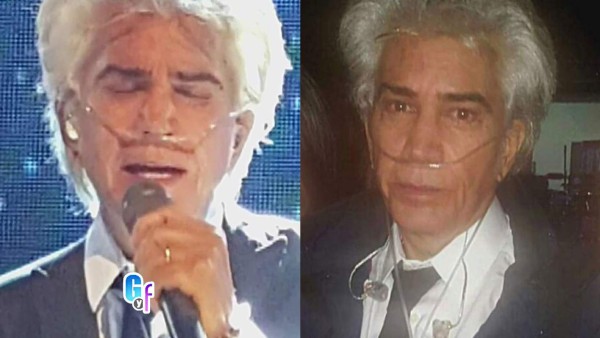 'El Puma' canta con tanque de oxígeno