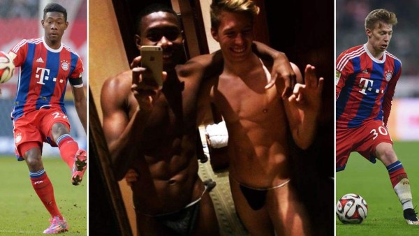Un 'selfie' de jugadores del Bayern en tanga incendia las redes sociales