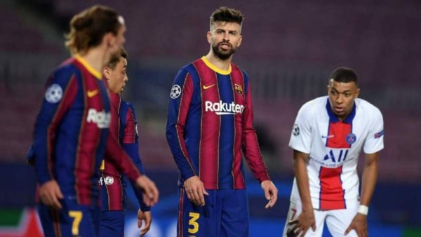 Cruce de insultos entre Piqué y Griezmann en el Barcelona - PSG: 'La concha de tu ma...'