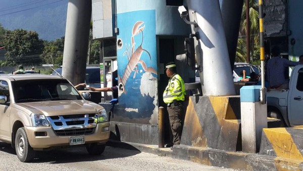 Normalidad en casetas de peaje en San Pedro Sula