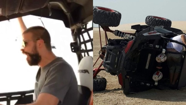 Video: Gerard Piqué sufre accidente en el desierto