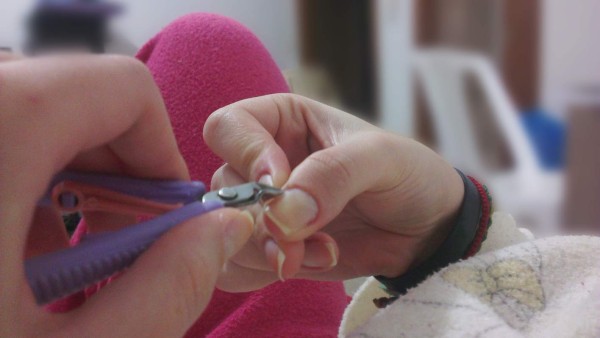 Painting fingernails