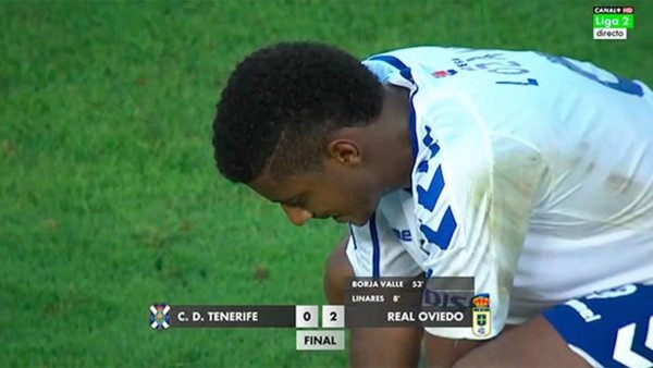 'Choco' Lozano falló mano a mano en derrota del Tenerife