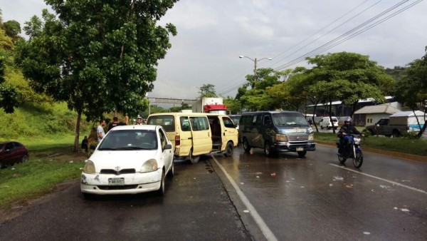 Lluvias disparan las colisiones vehiculares en San Pedro Sula